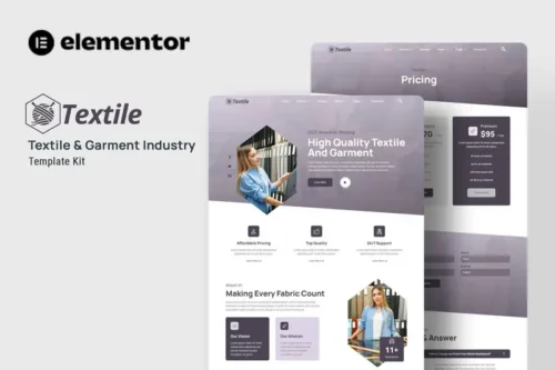 Mua Textiles - Garment Industry Elementor Template Kit giá rẻ