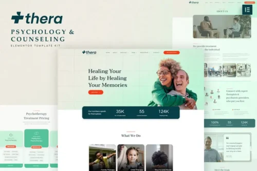 Mua Thera - Psychology & Counseling Elementor Template Kit giá rẻ
