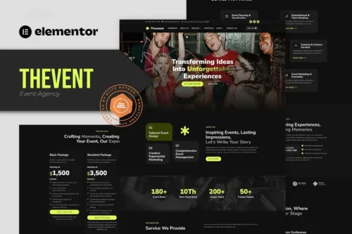 Mua Thevent - Event Agency Elementor Template Kit giá rẻ