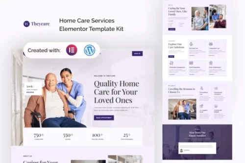 Mua Theycare - Home Care Services Elementor Template Kit giá rẻ