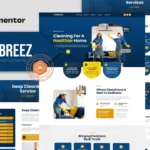 Tidybreez – Cleaning Service Company Elementor Template Kit
