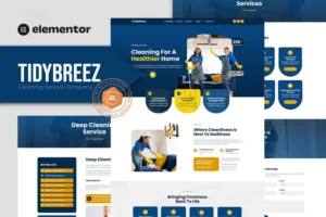 Mua Tidybreez - Cleaning Service Company Elementor Template Kit giá rẻ