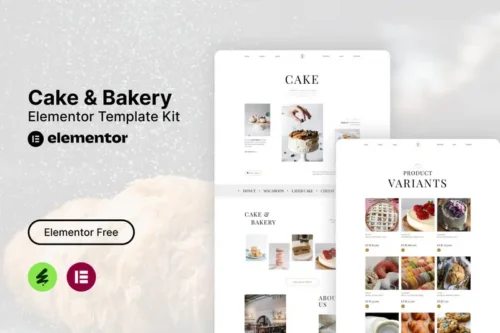Mua Tiffa - Cake & Bakery Elementor Template Kit giá rẻ