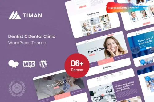 Mua Timan - Dentist & Dental Clinic WordPress Theme giá rẻ