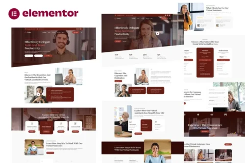 Mua Timku - Virtual Assistant Business Elementor Template Kit giá rẻ