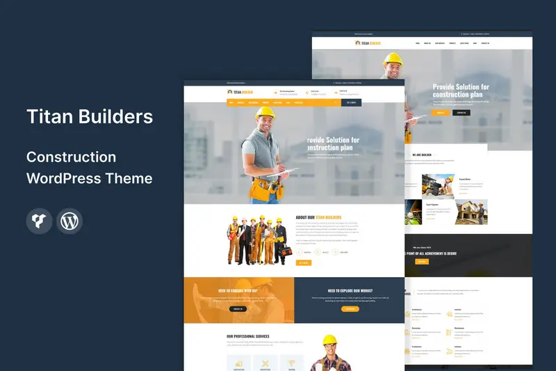 Mua Titan Builders : Construction WordPress Theme giá rẻ