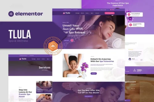 Mua Tlula - Spa & Wellness Elementor Pro Template Kit giá rẻ