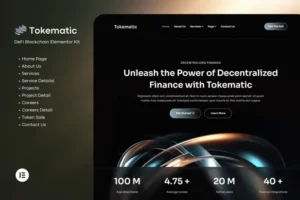Mua Tokematic - Crypto Defi Launch Elementor Template Kit giá rẻ