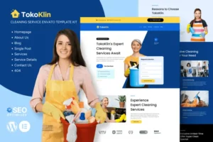 Mua Tokoklin - Cleaning Service Business Elementor Template Kit giá rẻ