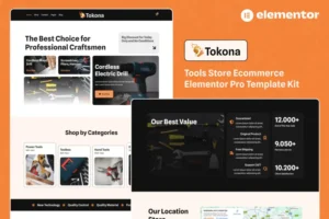 Mua Tokona - Tools Store Ecommerce Elementor Pro Template Kit giá rẻ