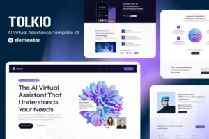 Mua Tolkio - AI Virtual Assistance App Elementor Template Kit giá rẻ