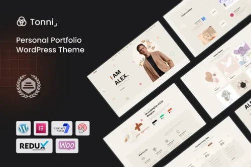 Mua Tonni - Personal Portfolio WordPress Theme giá rẻ