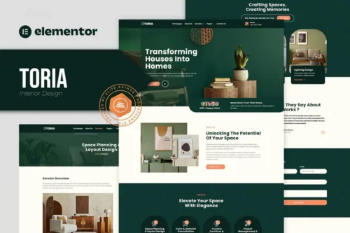 Mua Toria - Interior Design Elementor Template Kit giá rẻ