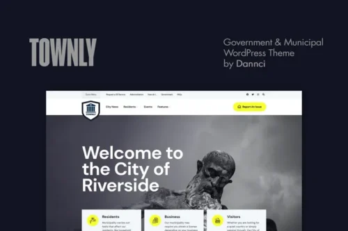 Mua Townly - Government & Municipal WordPress Theme giá rẻ