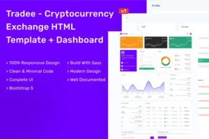 Mua Tradee - Cryptocurrency Exchange Template giá rẻ