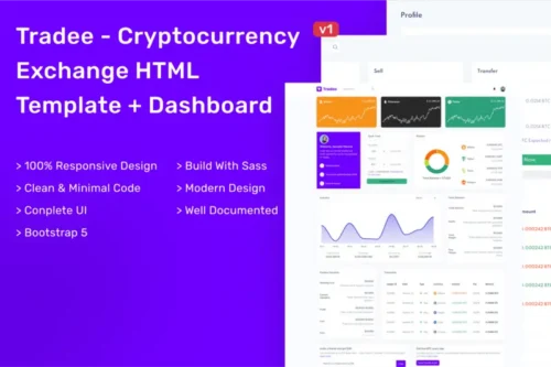 Mua Tradee - Cryptocurrency Exchange Template giá rẻ