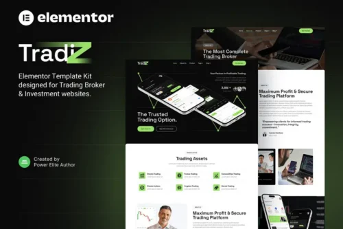 Mua Tradiz – Trading Broker & Investment Elementor Template Kit giá rẻ