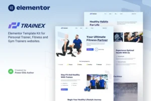 Mua Trainex – Personal Trainer & Fitness Elementor Template Kit giá rẻ
