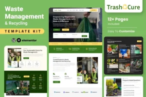Mua Trashcure – Waste Management & Recycling Service Elementor Template Kit giá rẻ