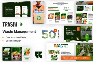 Mua Trashi - Waste Management & Recycling Elementor Pro Template Kit giá rẻ