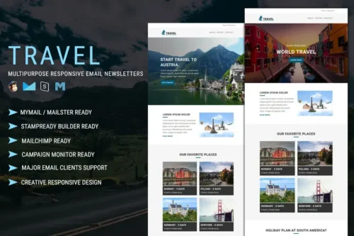 Mua Travel - Multipurpose Responsive Email Template giá rẻ