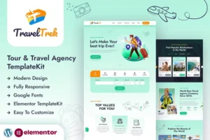 Mua Travel Trek - Tour and Travel Agency Elementor Template Kit giá rẻ