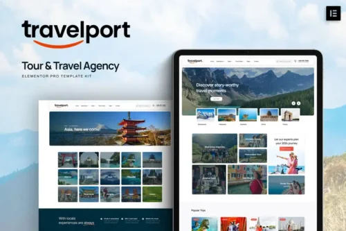 Mua Travelport - Tour & Travel Agency Elementor Pro Template Kit giá rẻ