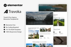 Mua Travoka - Travel & Tour Agency Elementor Template Kit giá rẻ