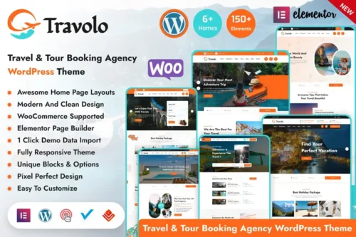 Mua Travolo - Travel & Tour Booking WordPress Theme giá rẻ