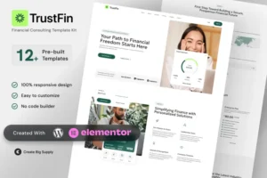 Mua TrustFin - Financial Consulting Elementor Template Kit giá rẻ
