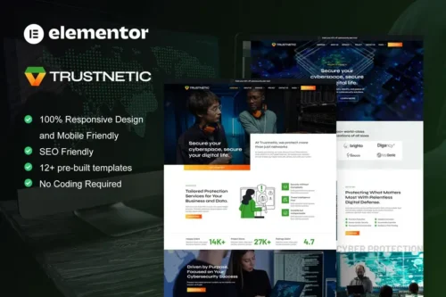 Mua Trustnetic - Cyber Security Services Elementor Pro Template Kit giá rẻ