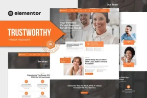 Mua Trustworthy - Virtual Assistant Business Elementor Template Kit giá rẻ
