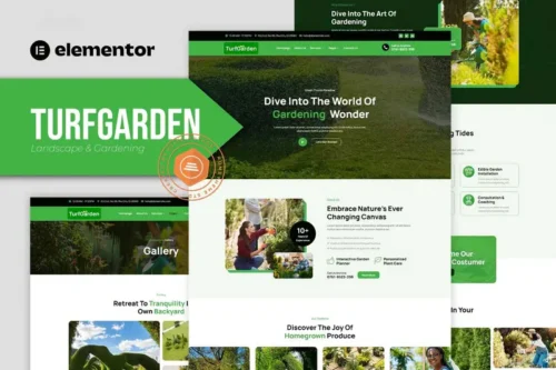 Mua Turfgarden - Landscape & Gardening Elementor Template Kit giá rẻ