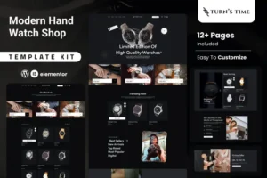 Mua Turnstime - Modern Hand Watch Shop eCommerce Elementor Pro Template Kit giá rẻ