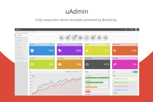 Mua uAdmin - Bootstrap Admin Template giá rẻ