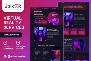 Mua UbikVR - Virtual Reality Services Elementor Template Kit giá rẻ