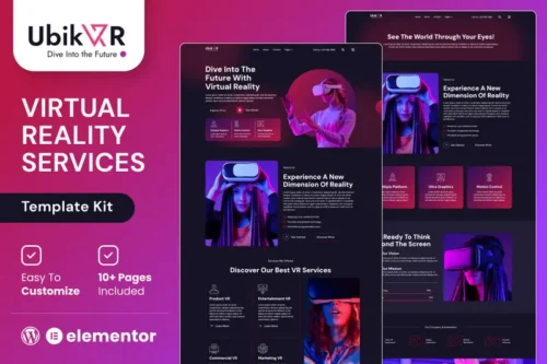 Mua UbikVR - Virtual Reality Services Elementor Template Kit giá rẻ