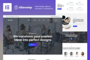 Mua UiDevelop - Web Design Agency Elementor Pro Template Kit giá rẻ