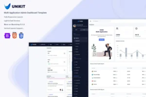 Mua Unikit - Multi Application Admin Dashboard Templat giá rẻ