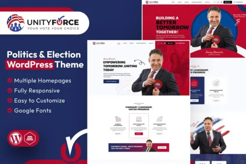 Mua UnityForce | Politics & Election WordPress Theme giá rẻ