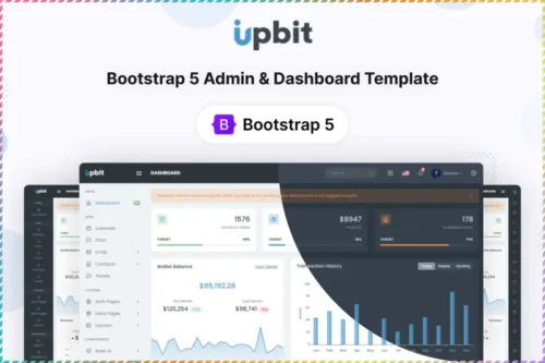 Mua Upbit - Bootstrap Admin & Dashboard UI Kit giá rẻ