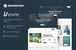 Mua Upcycle - Waste Management & Recycling Elementor Template Kit giá rẻ