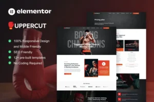 Mua Uppercut - Boxing School & Martial Arts Elementor Pro Template Kit giá rẻ