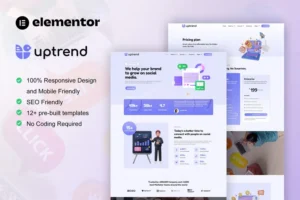 Mua UpTrend - Social Media Marketing Agency Elementor Template Kit giá rẻ