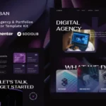 Urban – Dark Digital Agency & Portfolios Elementor Template Kit