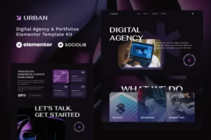 Mua Urban - Dark Digital Agency & Portfolios Elementor Template Kit giá rẻ