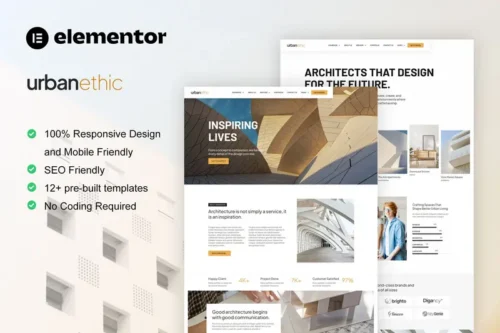 Mua Urbanethic - Architecture & Interior Elementor Template Kit giá rẻ