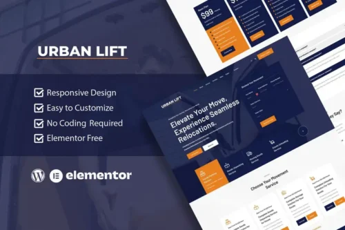 Mua UrbanLift - Moving Company Service Elementor Template Kit giá rẻ
