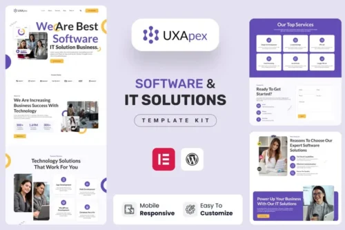 Mua UXApex – IT Solutions & Services Company Elementor Template Kit giá rẻ