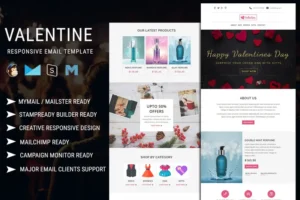 Mua Valentine - Responsive Email Template giá rẻ